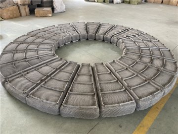DN2600中間帶孔異形絲網除沫器