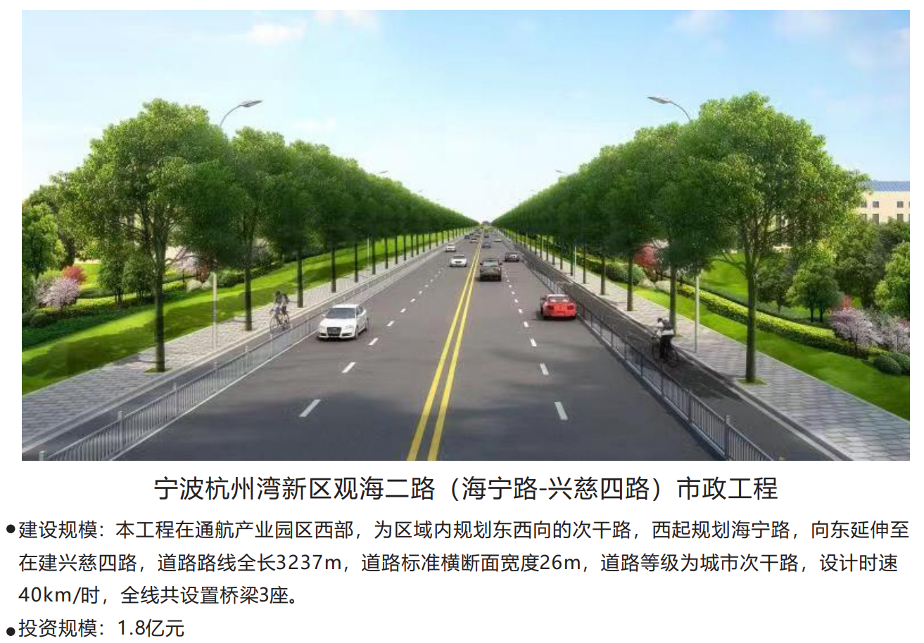 宁波杭州湾新区观海二路（海宁路-兴慈四路）市政工程