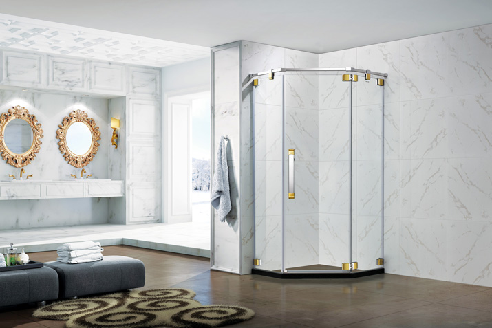 两固一活钻石型不锈钢淋浴房 16q33